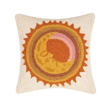 Retro Moon Flow Hook Pillow