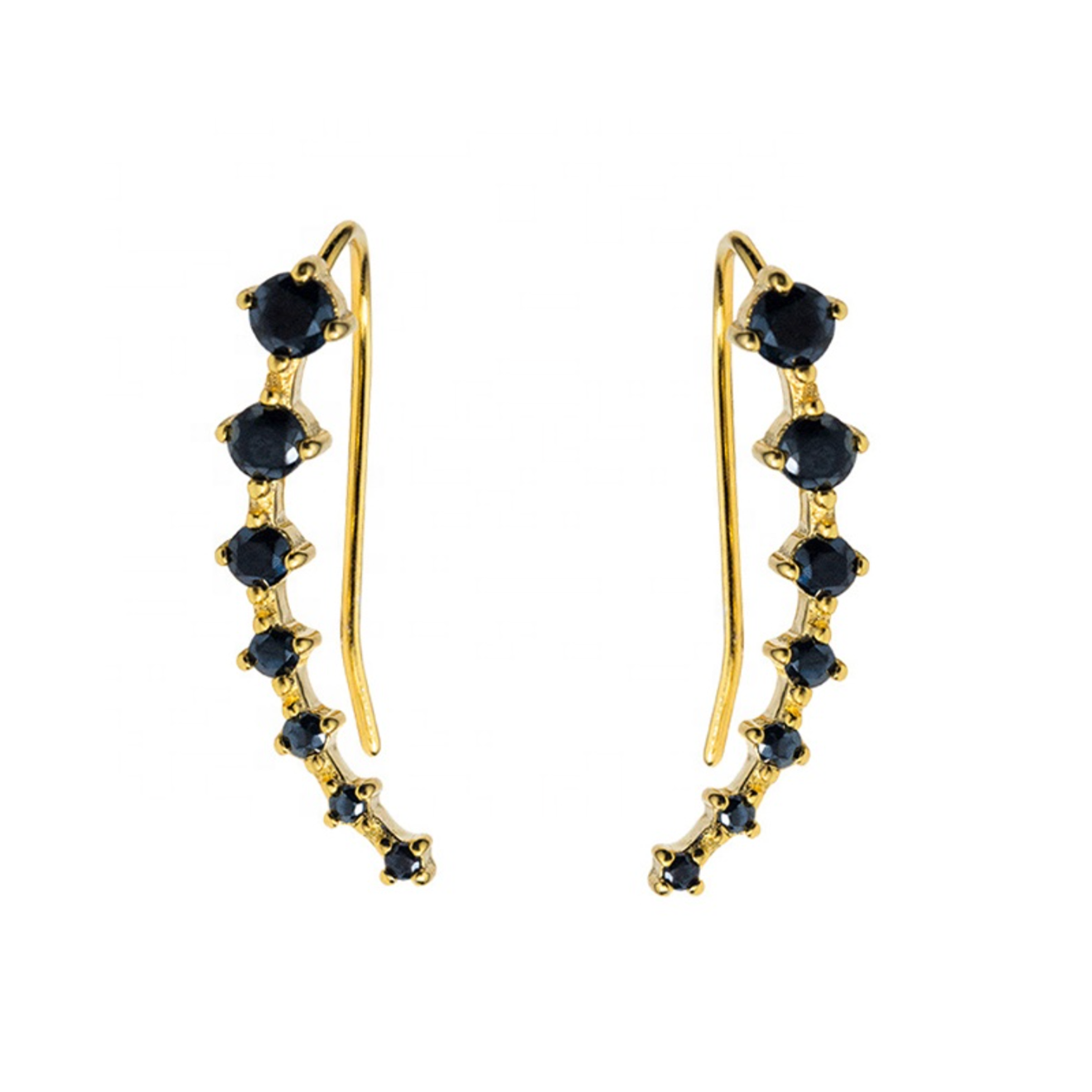 Black Climber Earrings