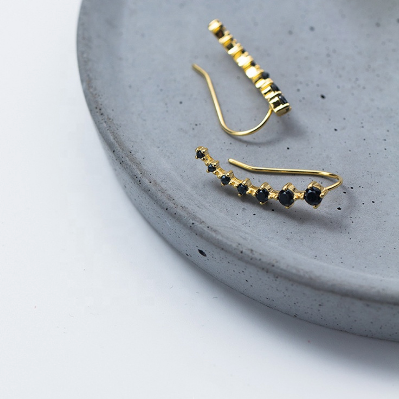 Black Climber Earrings