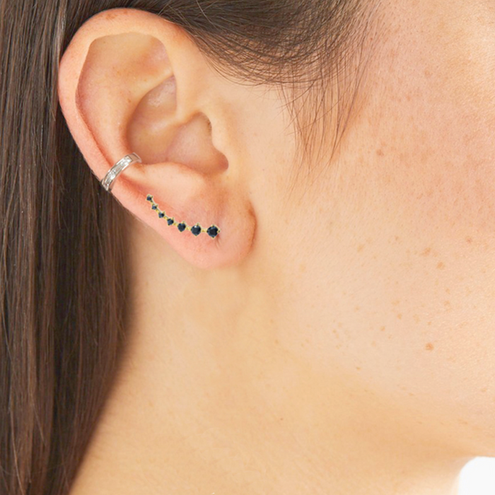 Black Climber Earrings