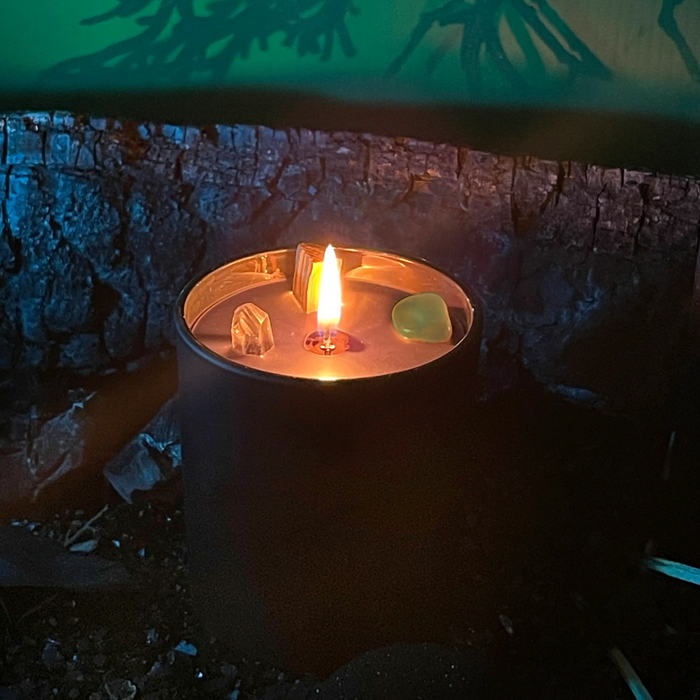 Crystal Candle Palo Santo Aventurine