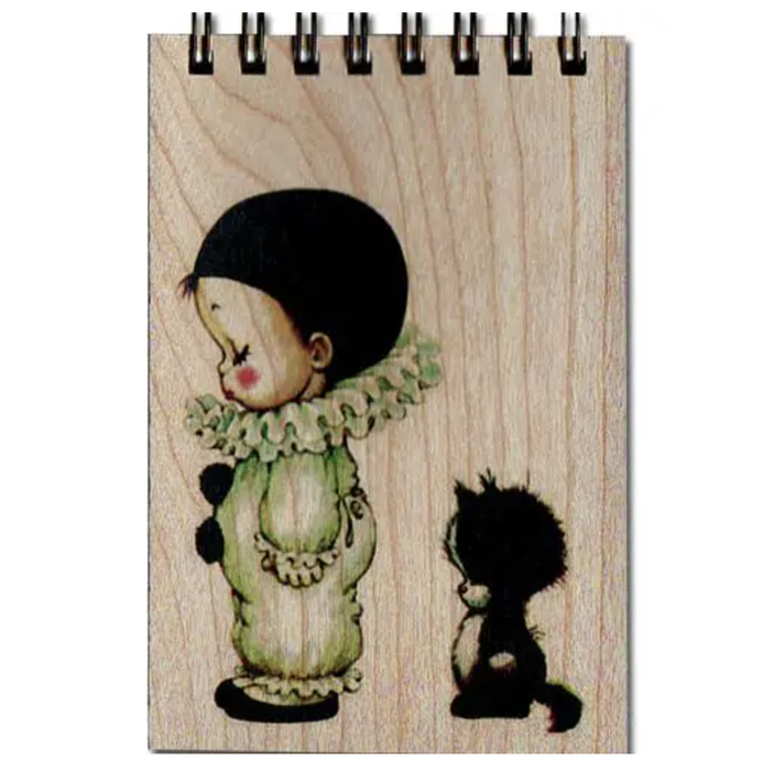 Wood Notepad Baby Clown