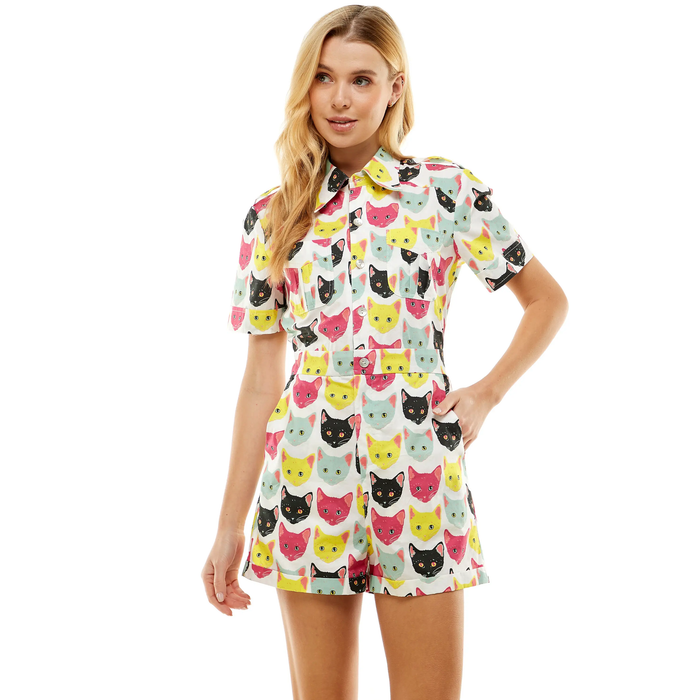 Marrs Playsuit - Meow Meow