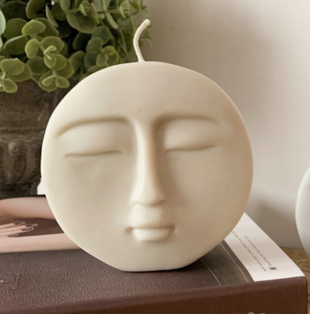 Moon Face Candle