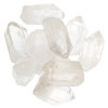 Clear Quartz crystals on white backgroud