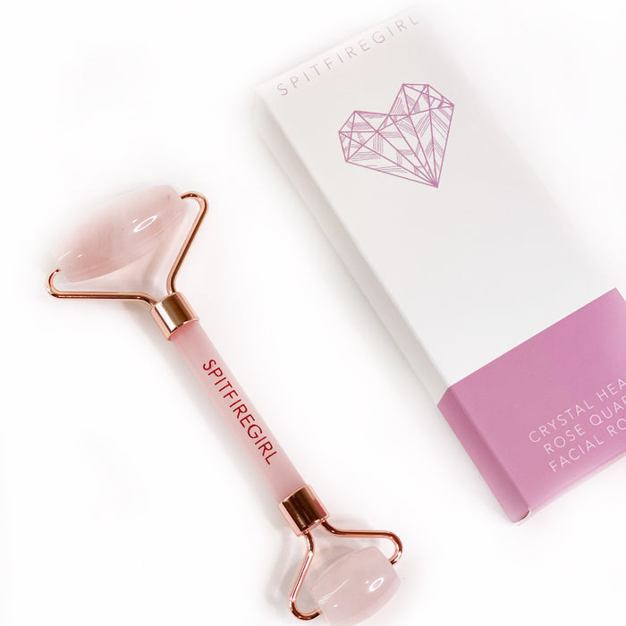 Crystal Heart Rose Quartz Facial Roller