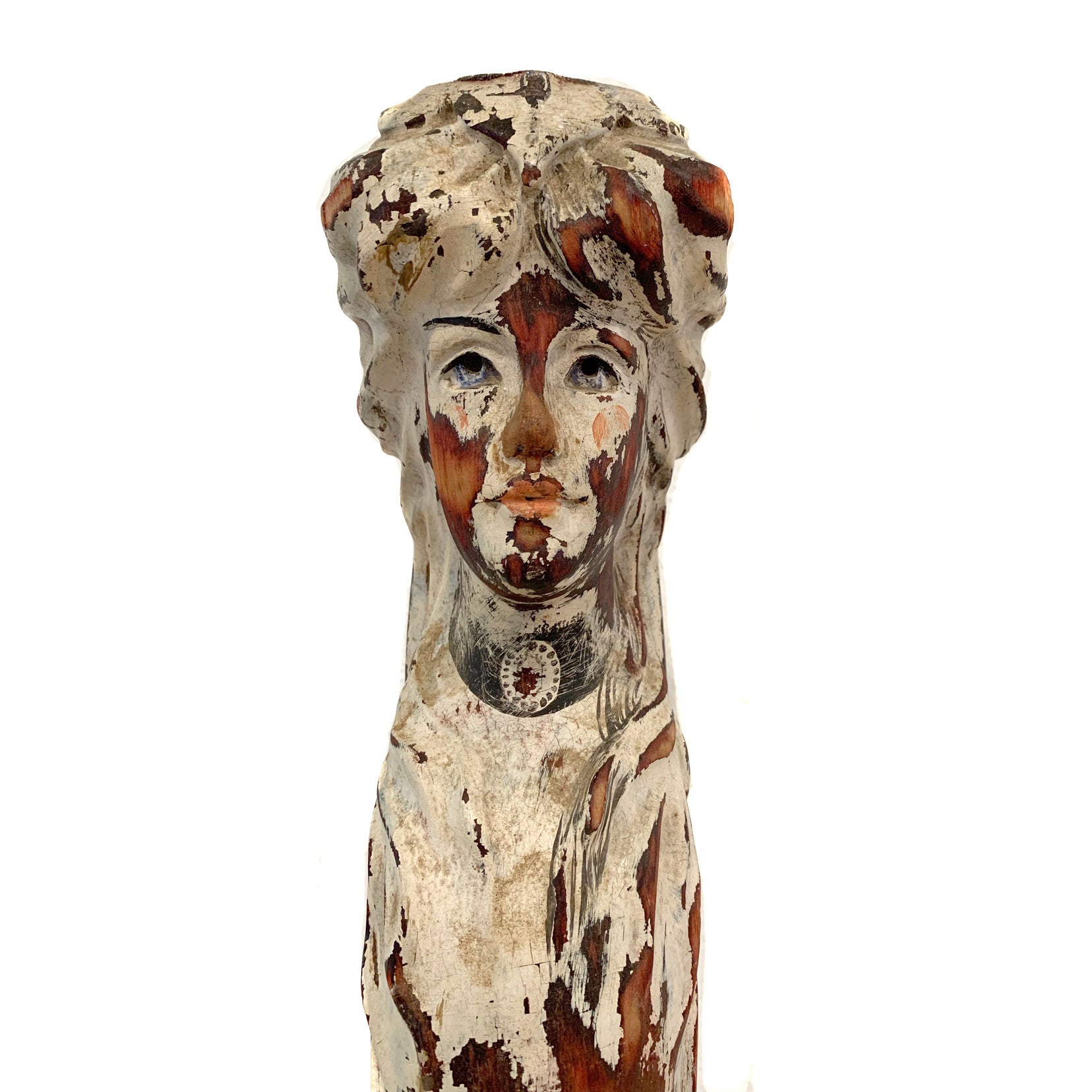 Antique wood and brass Architectural piece