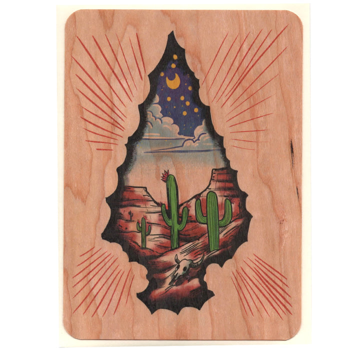 Everyday Wood Flat Card - Arrowhead