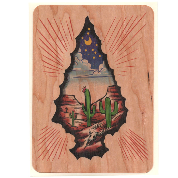 Everyday Wood Flat Card ~ Arrowhead