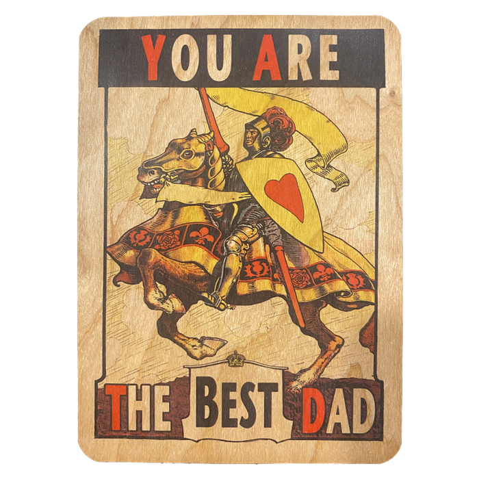 Best Dad Wood Flat Card