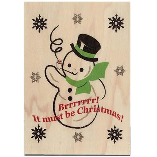 wood holiday card