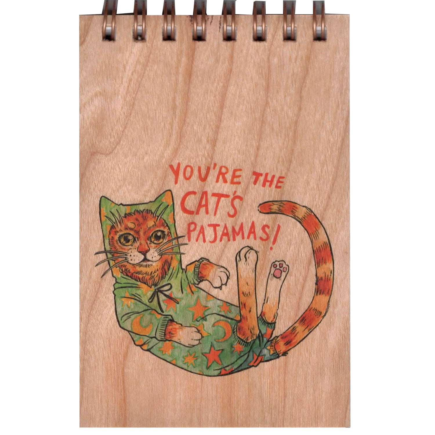 Wood Notepad Cats Pajamas Small