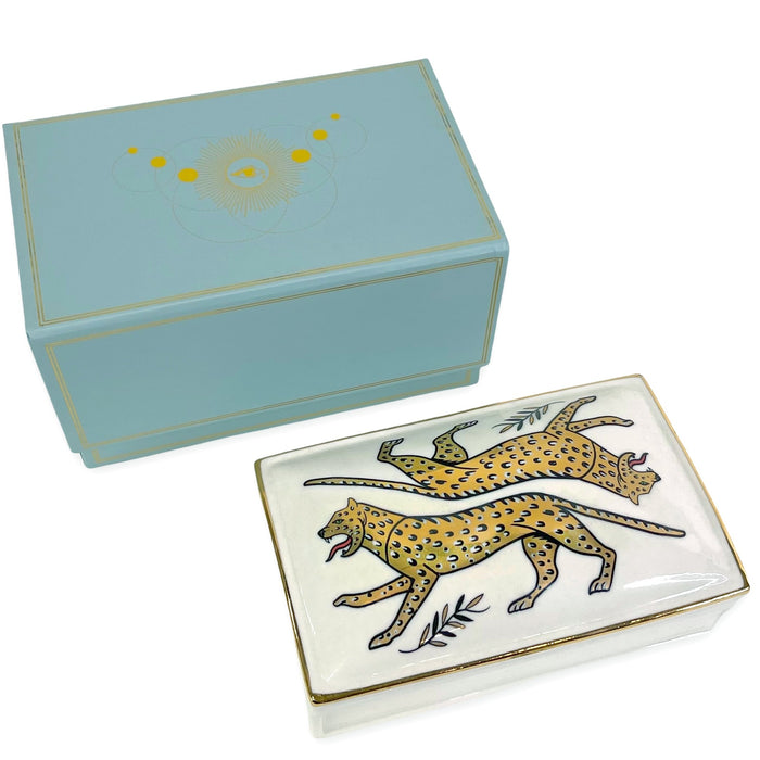 Duo Leopard  Ceramic Box