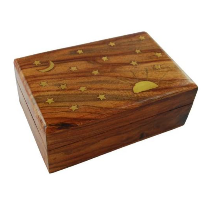 Sun And Stars Wood Box
