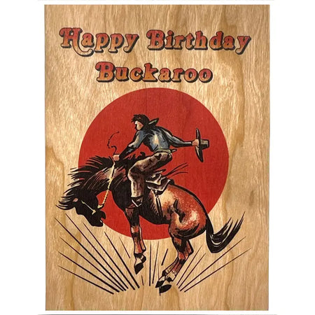 Wood Folding Card- Buckaroo