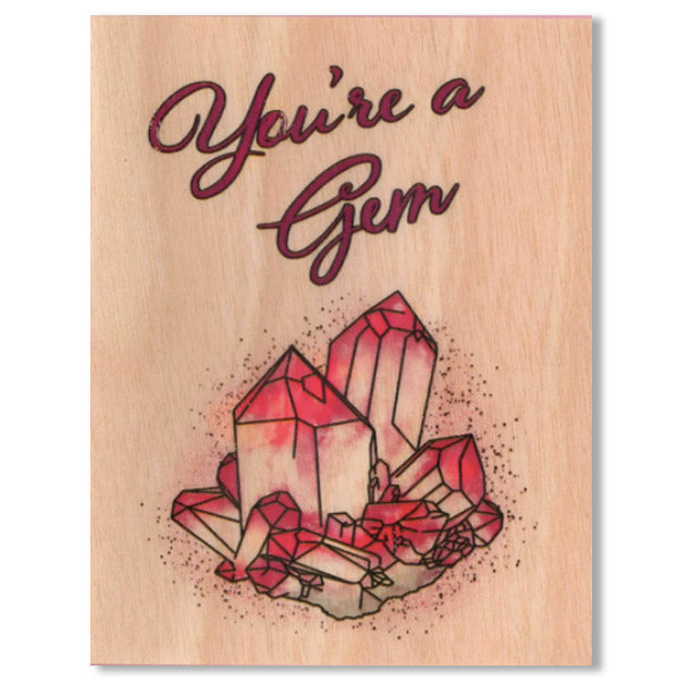 Everyday Wood Card - You're A Gem