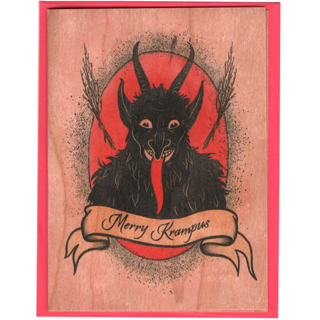 Krampus Wood Card