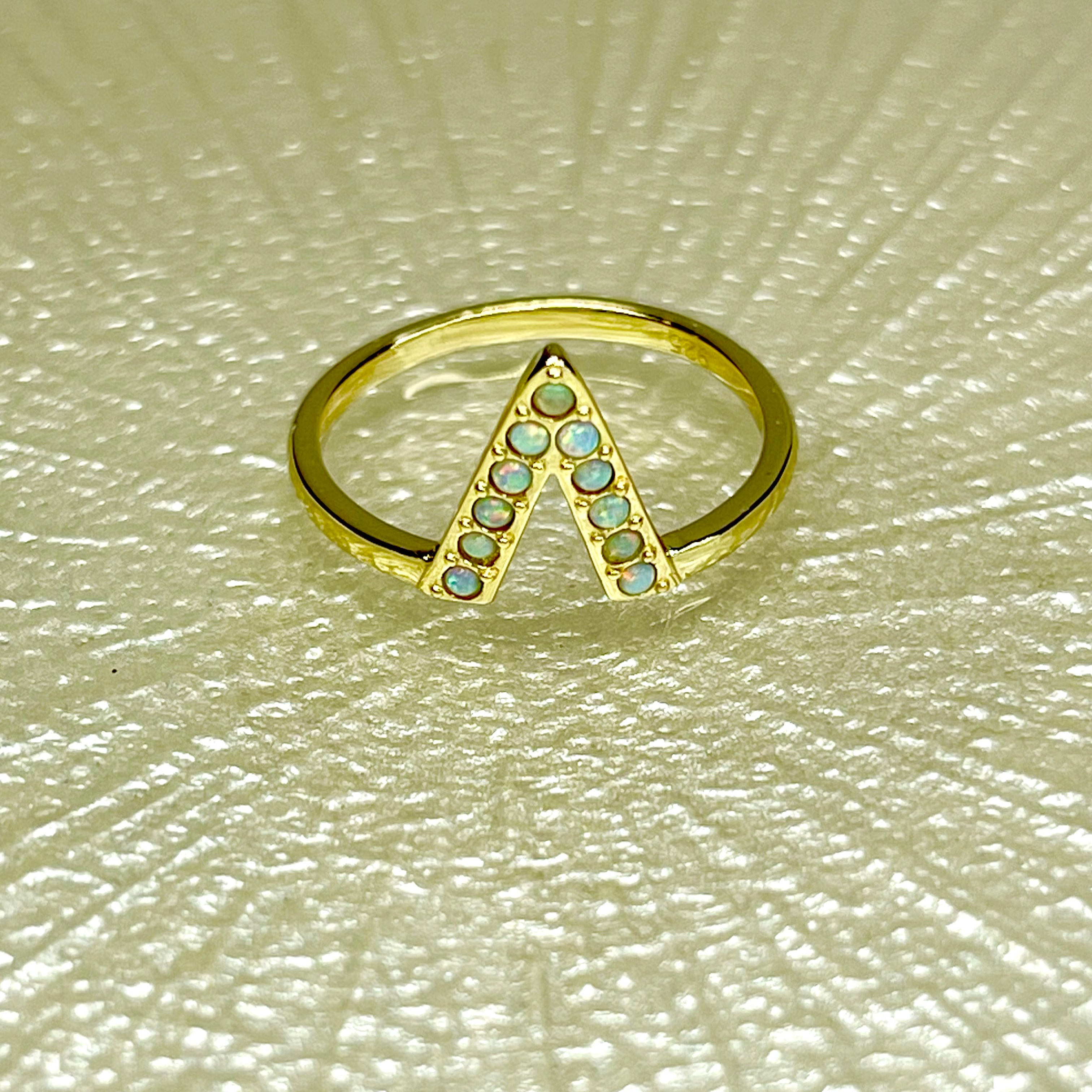 Trinity Edge Opal Ring