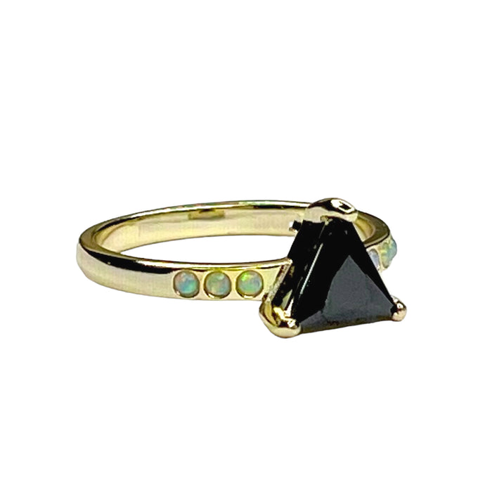 Black Mountain Opal + Onyx Ring