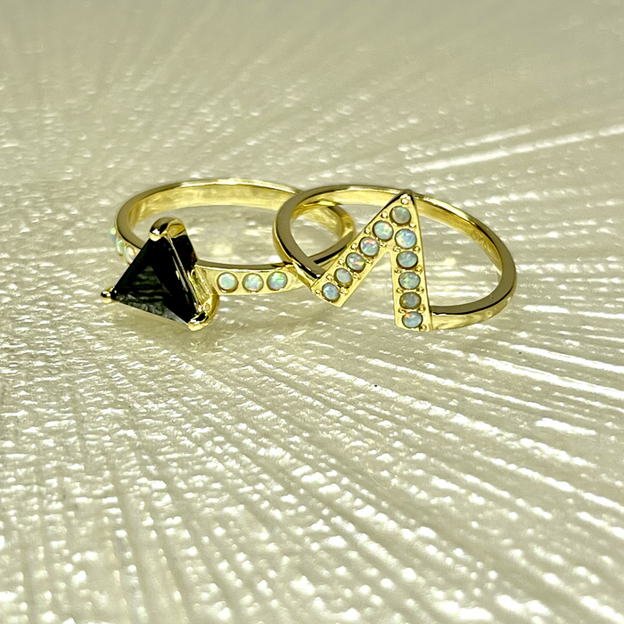 Black Mountain Opal + Onyx Ring