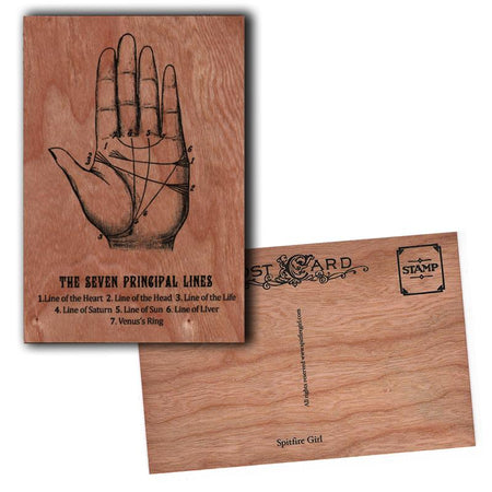 Wood Postcard Palmistry