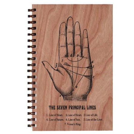 Palmistry Wood Notebook