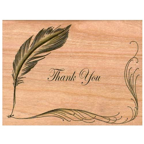 Thank You Card Wood Card