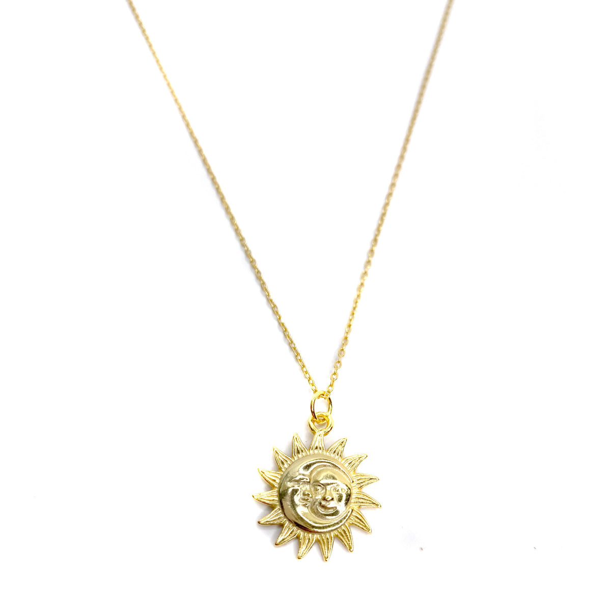 Citrine Sun and Moon Necklace | LUO