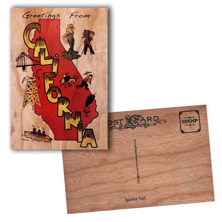 Vintage Wood Postcard 