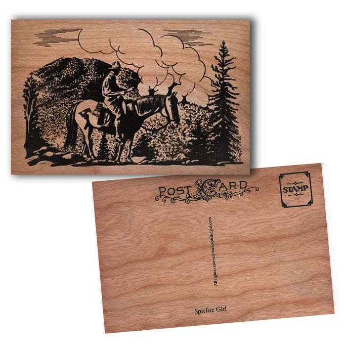 wood postcard