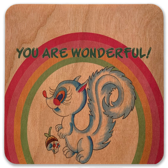 Wonderful Wood Flat Card
